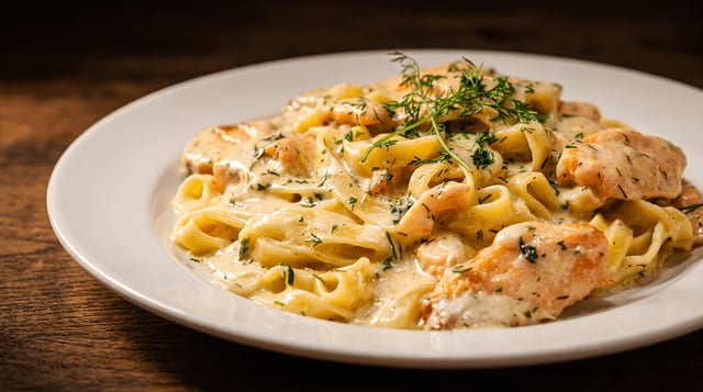 Fettuccine Salmon.