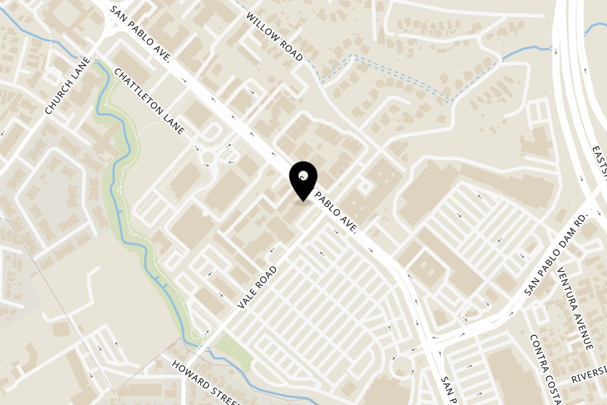 Map showing the location of Mely's Cafe on 13501 San Pablo Ave B in San Pablo